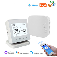 RF Wireless Thermostat Smart WiFi Gas Boiler Battery Powered Tuya Temperature Controller Receiver Works with Alexa Google Home