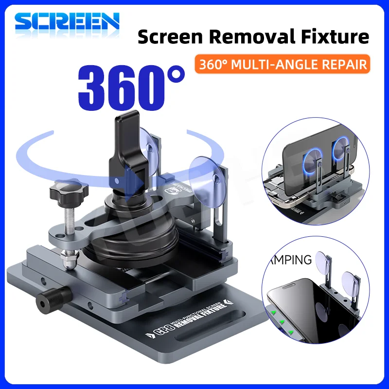 MECHANIC CP8 360° Rotating Screen Removal Fixture Anti-Static Heat Resistant for Phone Pad Screen Repair Tool