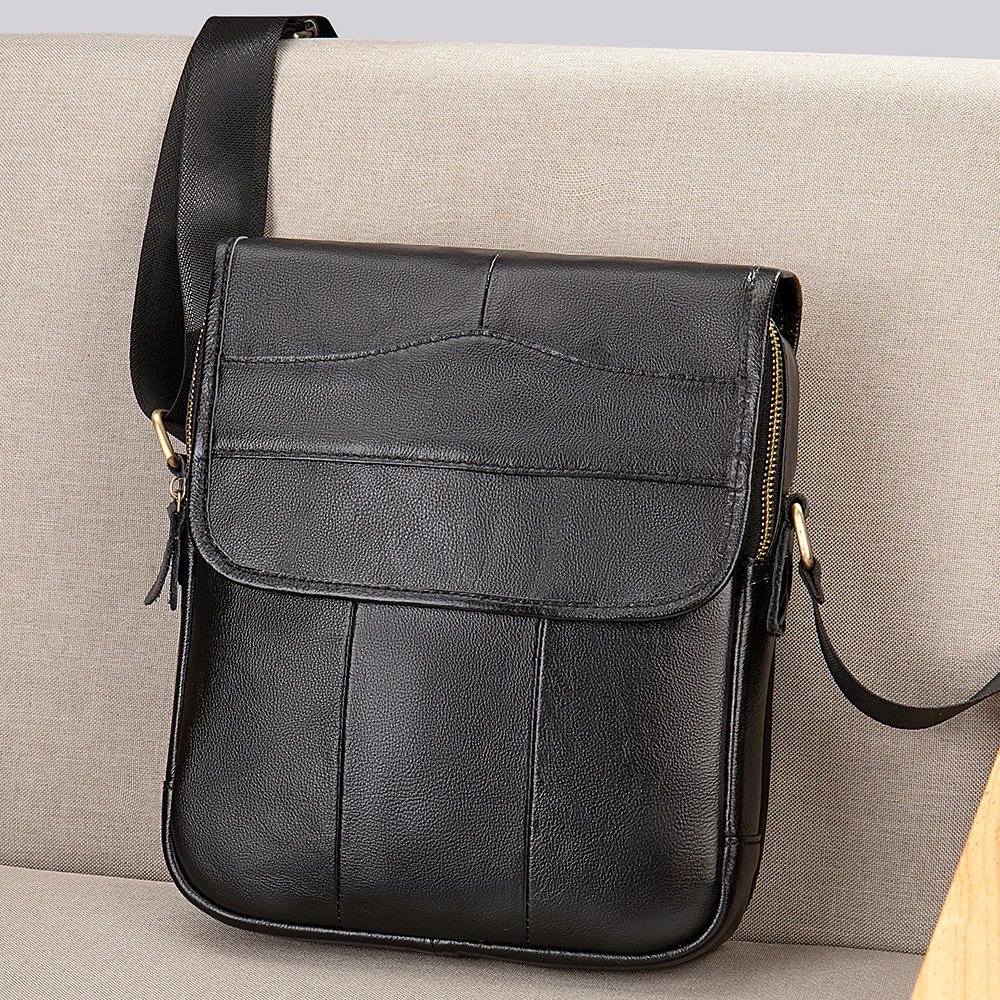 Men's Bag Messenger Genuine Leather s for Vintage Crossbody Shoulder s Handbags Man