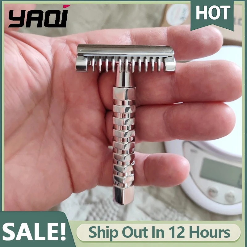

Yaqi Duomo Stainless Steel Safety Razor With A 0.70MM Blade Gap And 80mm Handle Length Provide Precise Shaving For Male