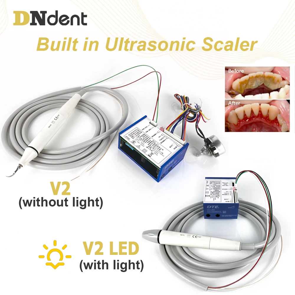 Dental V2/V2LED Built in Ultrasonic Scaler Fit HD-7H HD-7L Scaling handpiece Tips Teeth Whitening Dentistry Tools