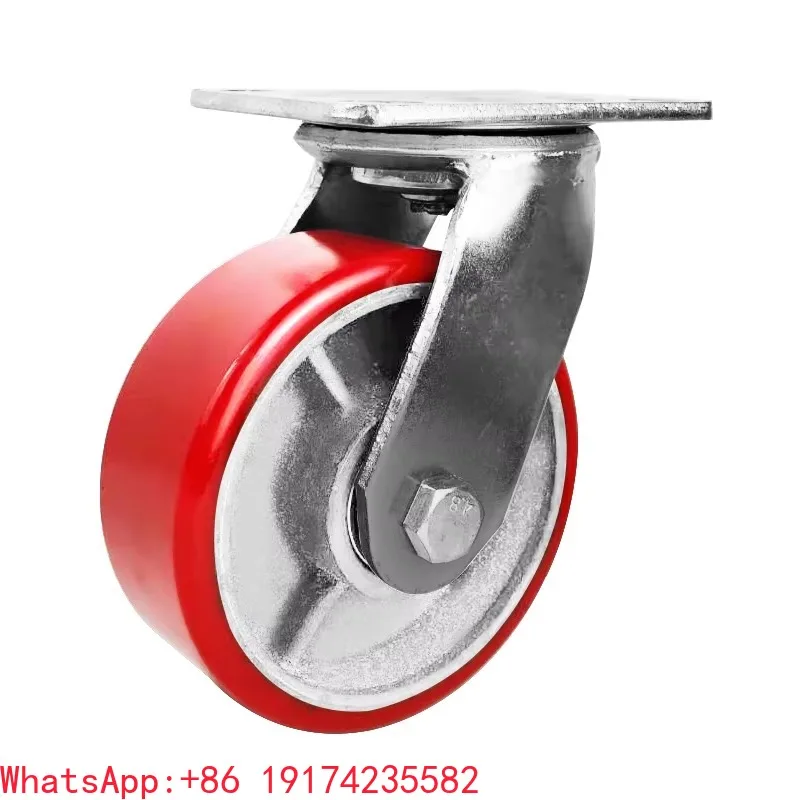 Caster Industriell 100mm 125mm 150mm 200mm Iron Core With Polyurethane Material Swivel Pu Industrial Caster Wheels For Trolley