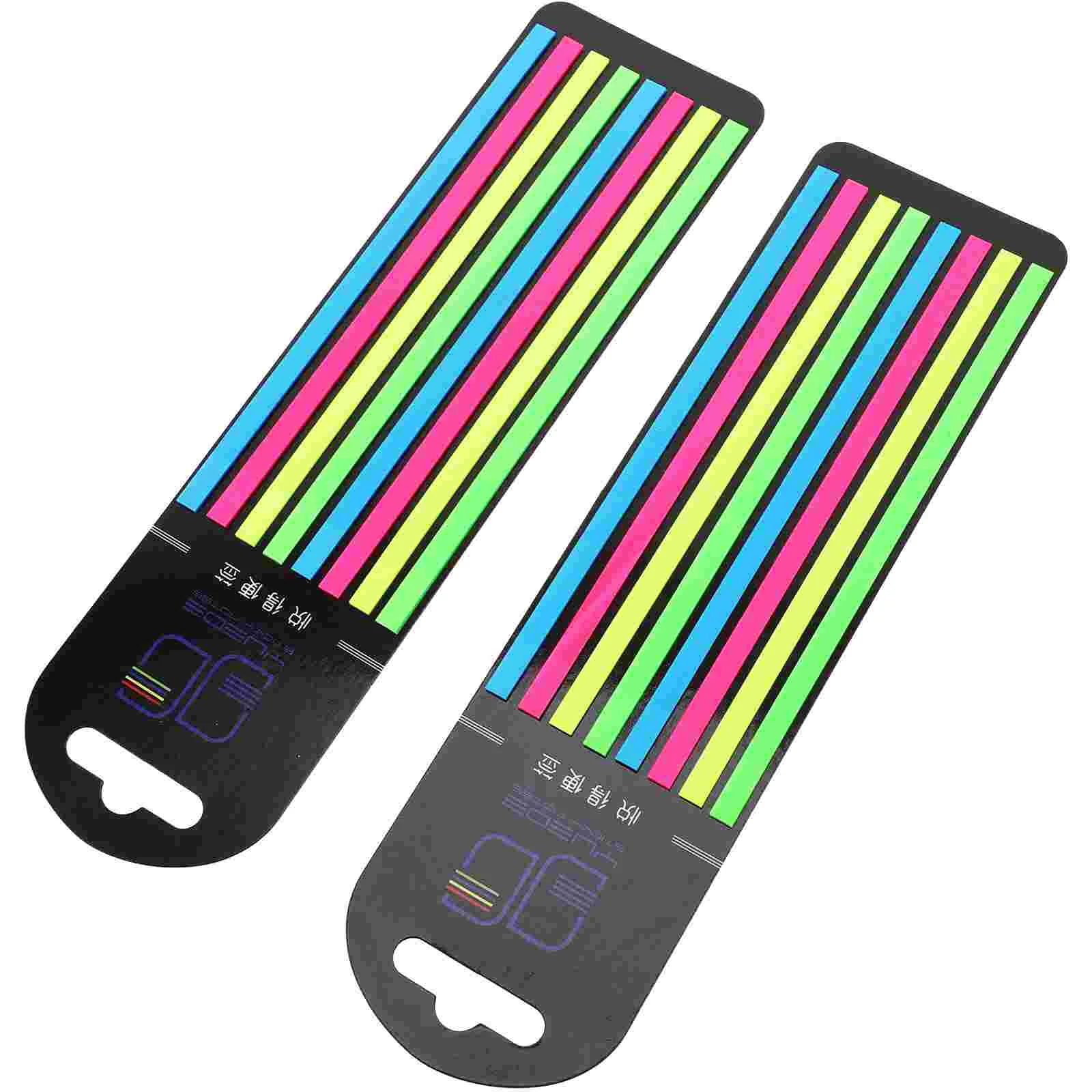 

2 Pcs Bookmarks for Kids Notes Portable Page Marker Fluorescence Label Household Supply Accessory Child