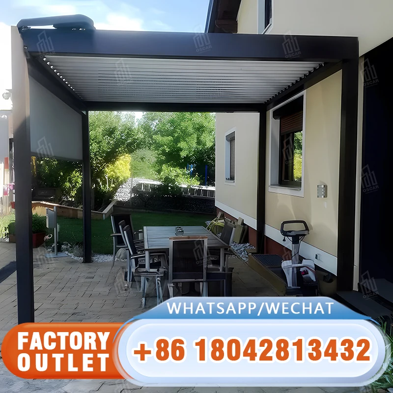 Outdoor Courtyard Gazebo Hard Top With Mosquito Net Gazebo Patio Double Top Metal Gazebo