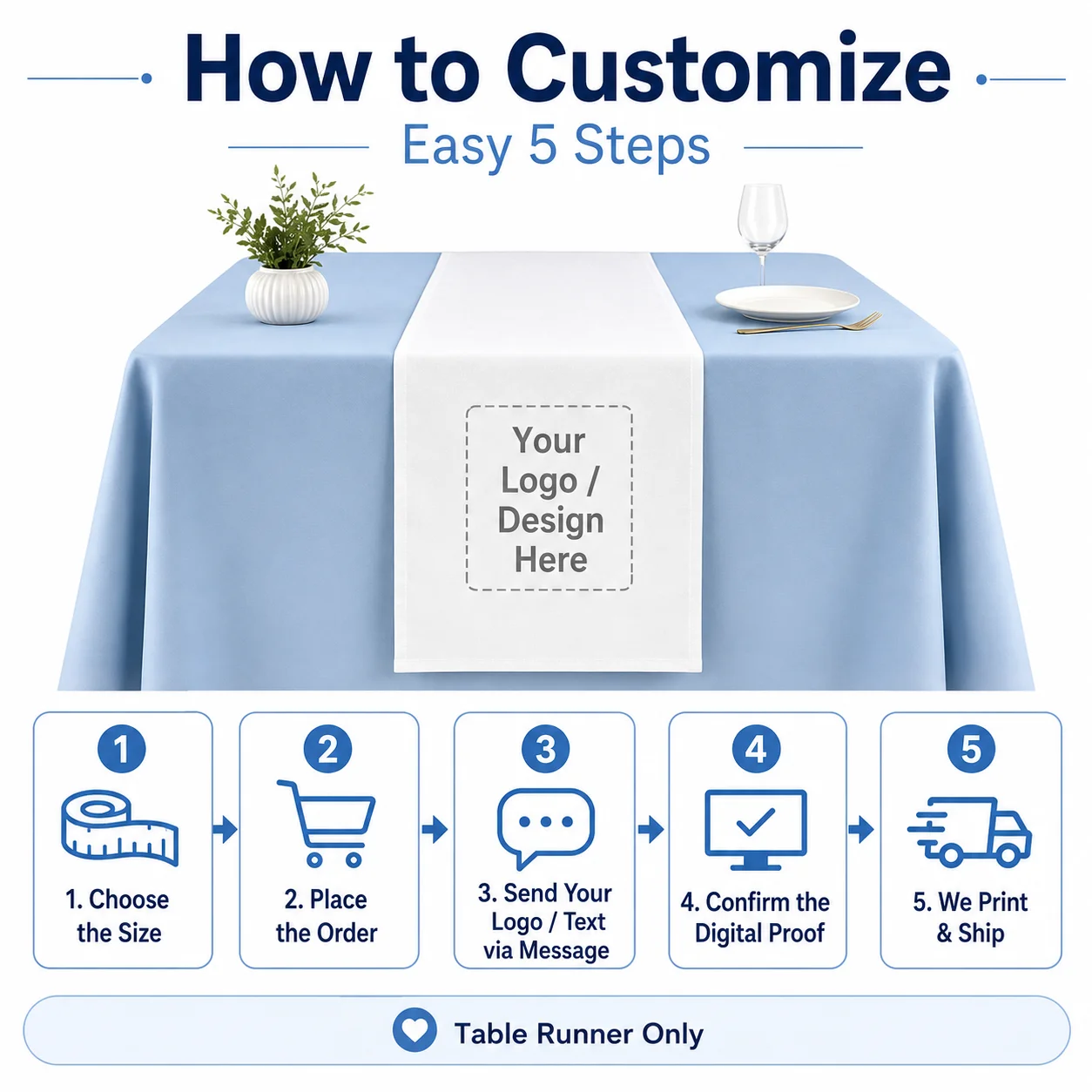 Custom Table Runner with Busin – Wedding Supply Vendor recenzja i cena