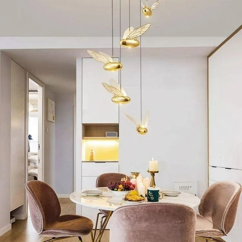 Nordic Bee LED pendant light for restaurant study children's bedroom designer coffee shop Chandelier home decor Light fixture - Image 6