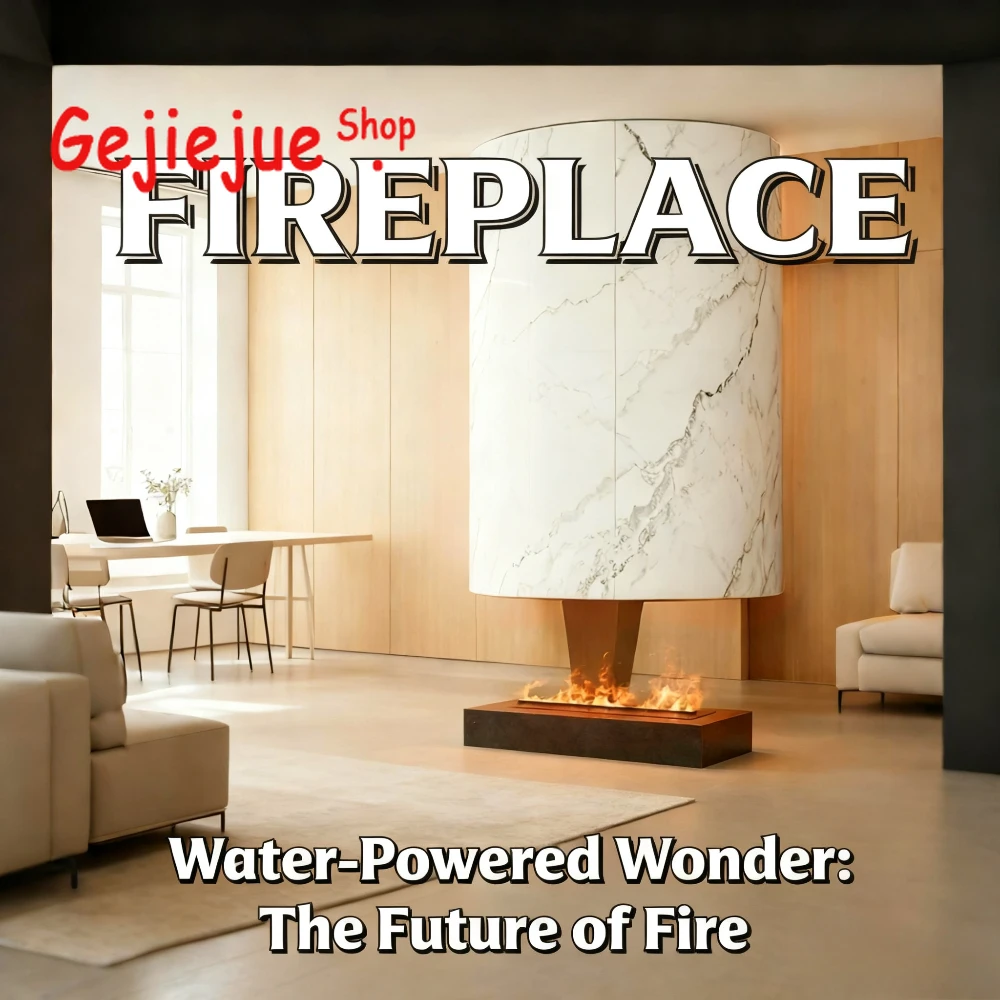 Smart 3D Vapor Fireplace: Tuya  APP Control, Safe for Kids/Pets, Humidifier, Adjustable Flame Color Real Fire Sound & Child Lock