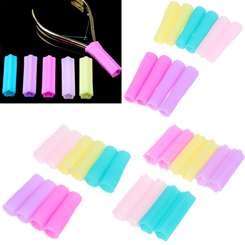 Juste de protection en silicone pour ciseaux à ongles, pince à épiler, manchon de protection, outil, 2 pièces