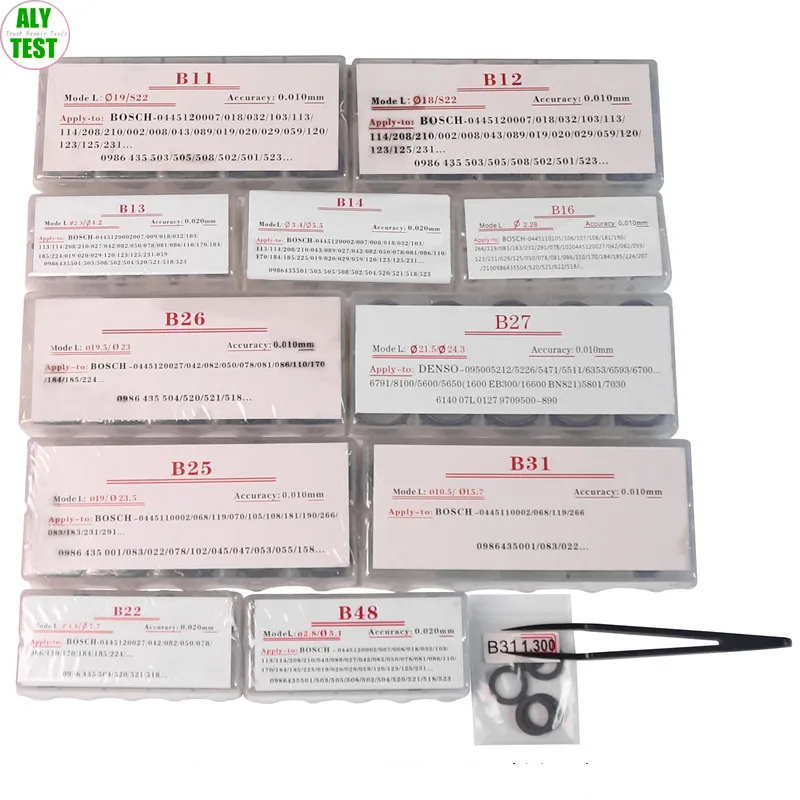 555PCS CRIN Common Rail Injector Repair Adjustment Washer Gasekt for BOSCH DENSO B11,B12,B13,B14,B16,B22,B25,B26,B27.B31,B48