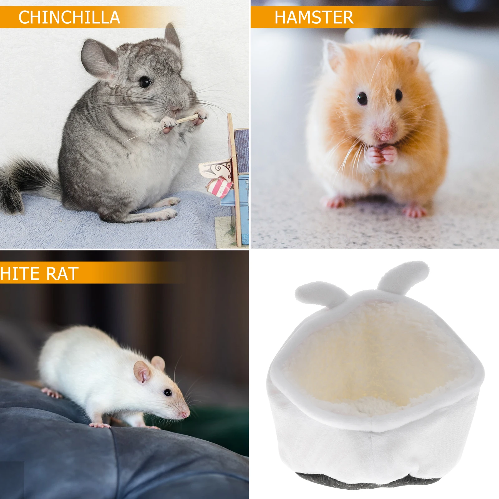 

Cute Small Pet Nest Hamster House Supple Bed Cozy Sleeping For Hamsters Guinea Pigs Rats Ferrets Warm Bedding Safe Durable