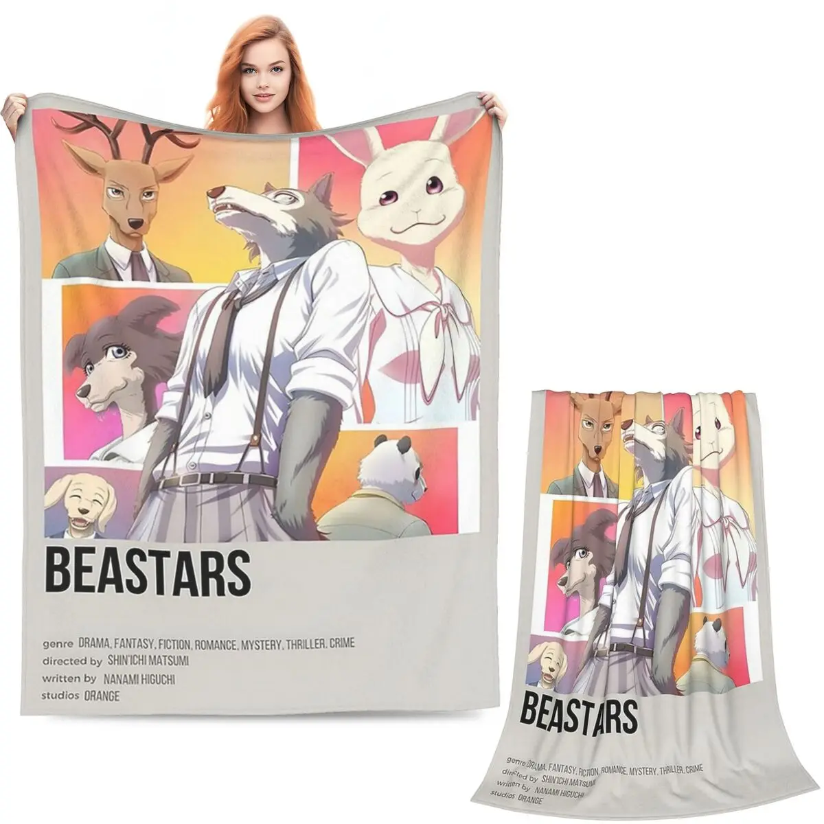Beastars Blankets Soft Warm Flannel Throw Blanket Plush for Bed Living room Picnic Travel Home Sofa