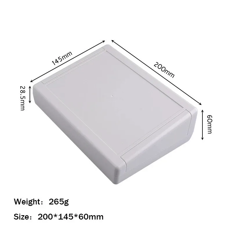 プラスチック製電子プロジェクトハウジング,200x145x63mm,日曜大工,PCBハウジング,ツールボックス,個別