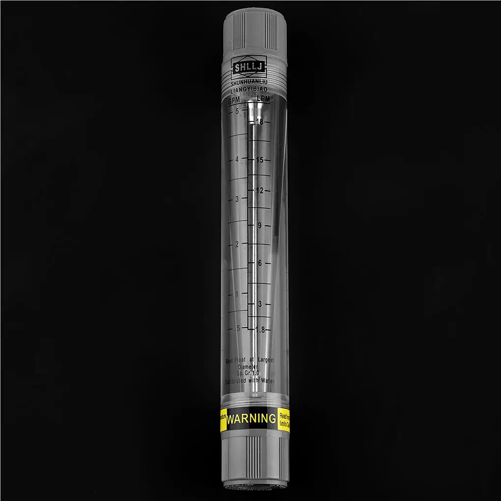 0.5-5GPM/1.8-18 LPM Flowmeter Tube Type Liquid Water Meter Counter Pine Corrosion Resistant Measuring Tools