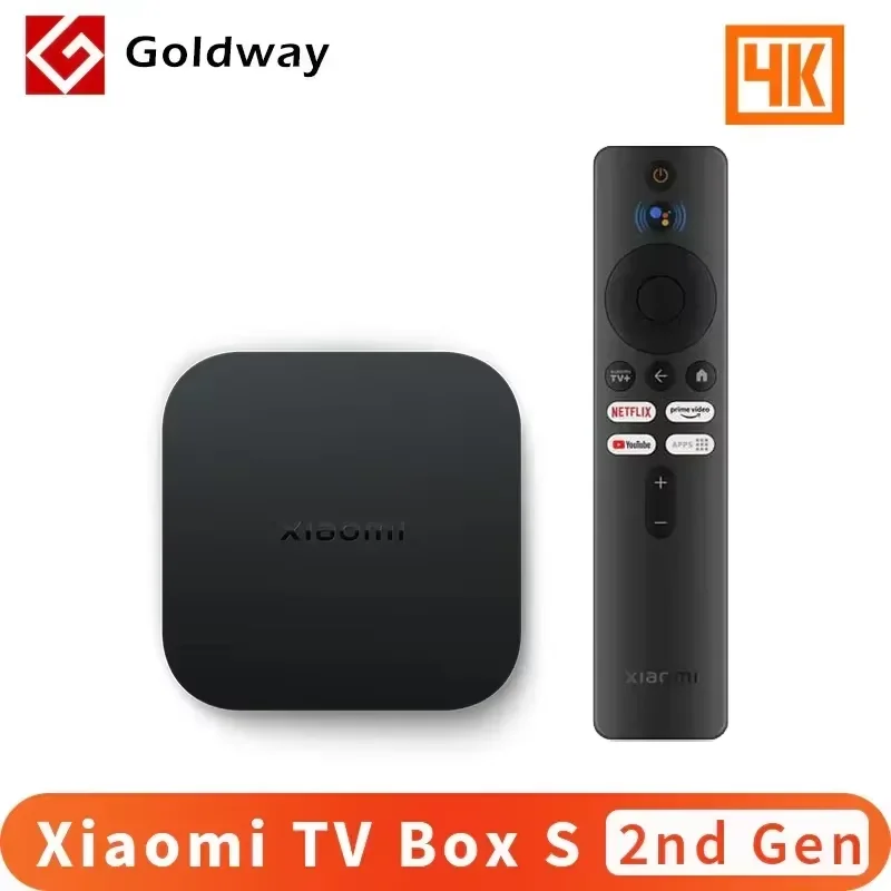 Global Version Xiaomi Mi TV Box S 2nd Gen 4K Ultra HD Android TV 2GB 8GB WiFi Google TV Netflix Smart TV Mi Box 4 Media Player