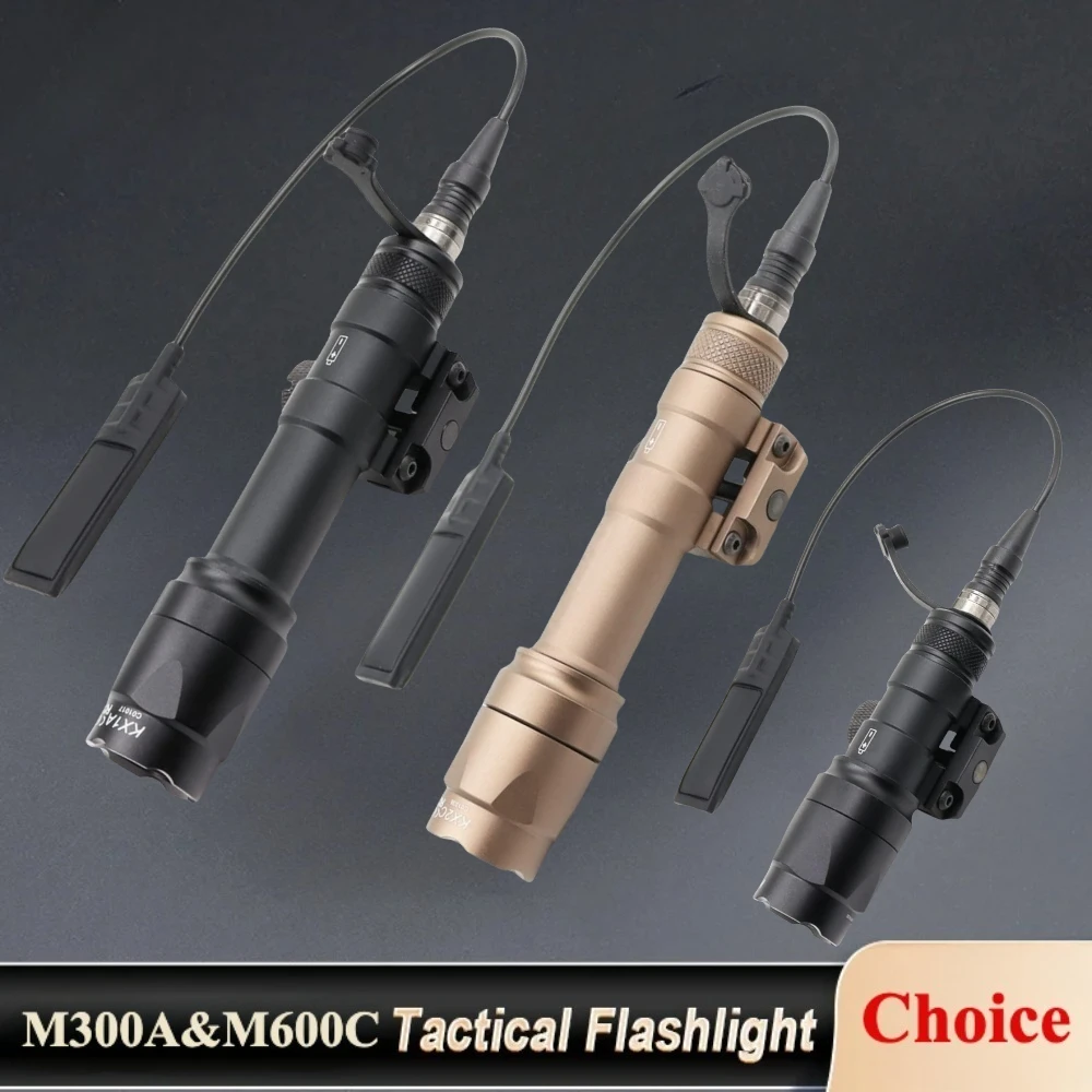 Lanterna tática led m600c m300a ar15 scout luz arma acessórios arma de caça luz caber 20mm ferroviário para caça ao ar livre