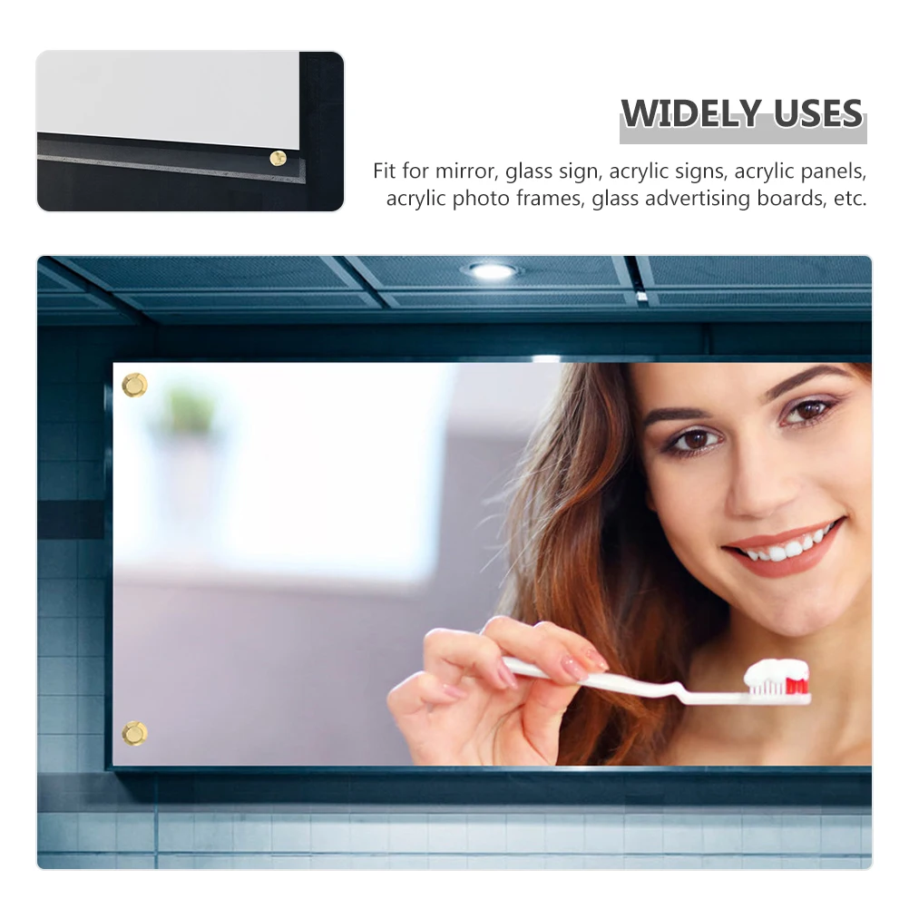 

10Pcs Decorative Mirror Screws Fasteners for Glass Sign Acrylic Panels Bedroom Office Shops Decorative Screws Mirror Nails