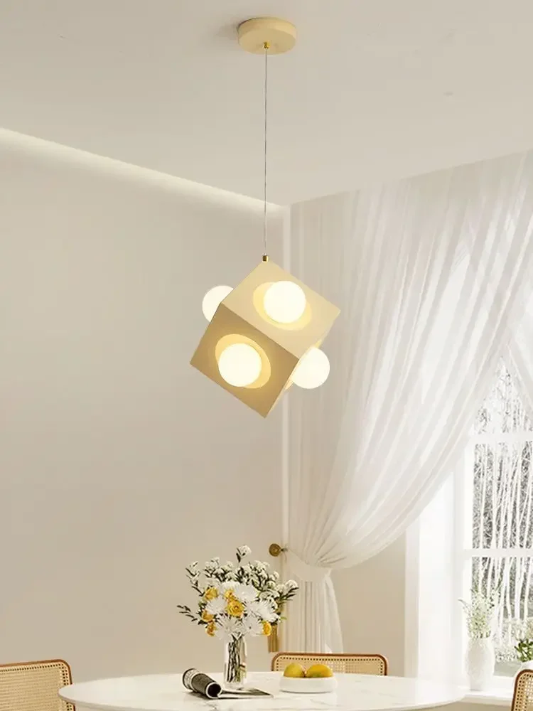 

Minimalist art square chandelier dining room lamp online celebrity light luxury porch bedroom bedside lamp designer