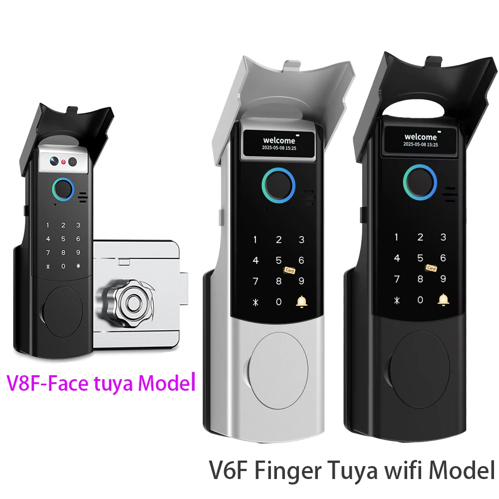 Waterproof Intercom Face Recognition Support Tuya App Fingerprint Code RFID Card Smart Lock Doorbell RFID Keypad Door Gate Opene