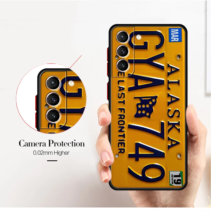 Fahrzeug-Kennzeichen-Design Handyhülle für Samsung Galaxy S26 S25 Ultra Note 20 Ultra 10+ S24 Plus S23 FE S21 S22 S20 – Detail 3