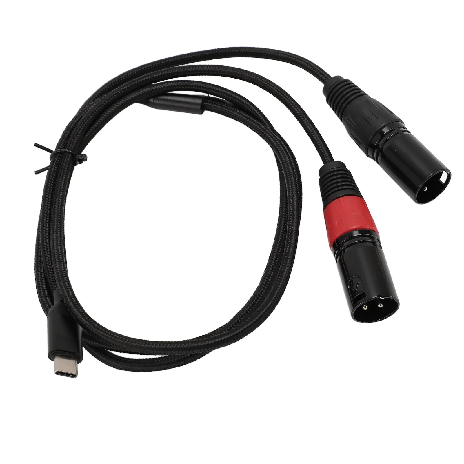 Type C to 2 XLR Male Sound Cable 32Bit 384KHz Power Amplifier for Mixer Speaker Phone Computer Tablet