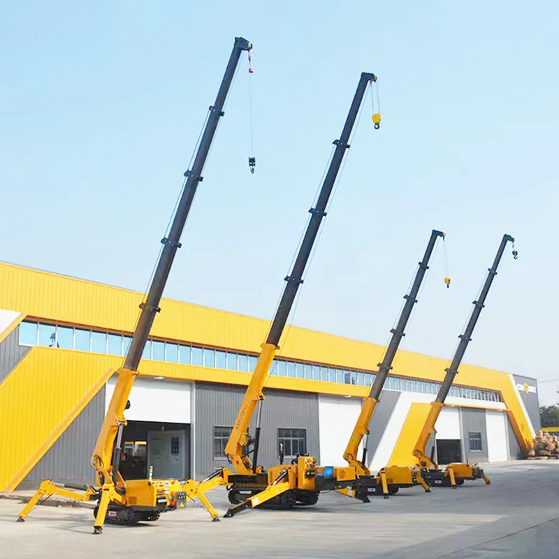 Diesel Power Telescopic Boom Hydraulic Lifting Crane Mobile Spider Crane Mini 5 Tons Spider Crawler Crane