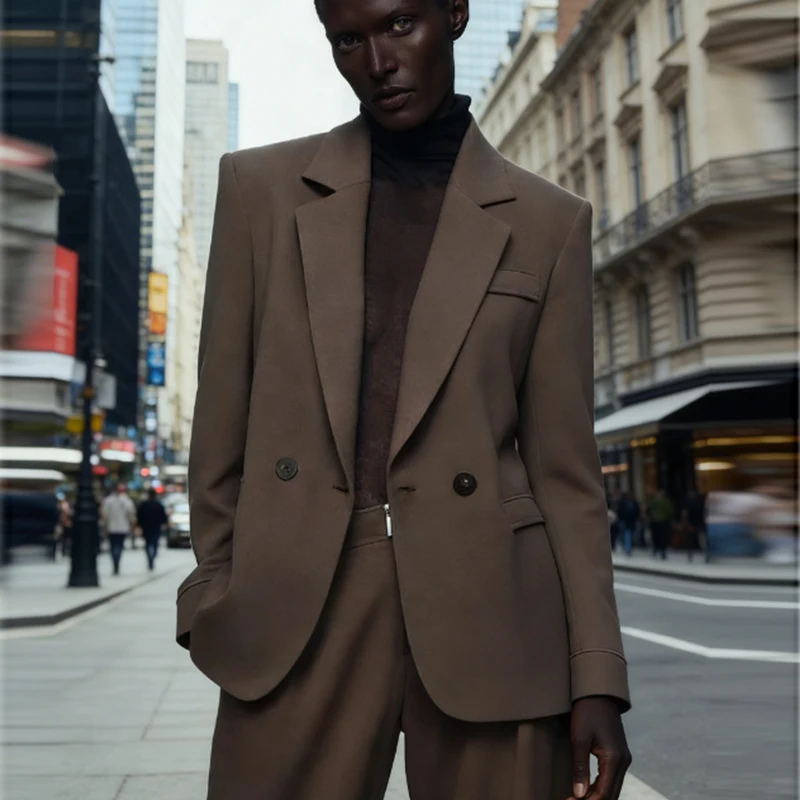 

Spring Blazers Women's 2026 New Fashion Slim V-neck Jackets Women's Youth Chic Street Warm Blazers Travel Holiday Suits Jackets