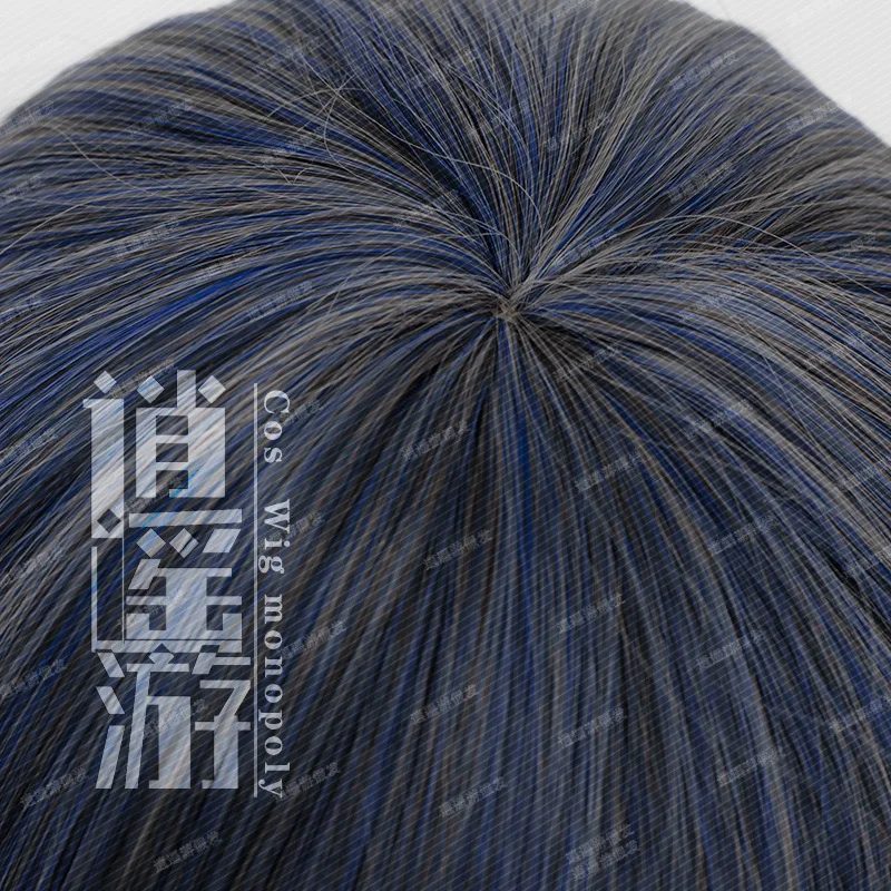 Ciel Phantomhive Cosplay Wig Anime Black Butler 30CM Blue Grey Heat-resistant Synthetic Wig Halloween Cosplay Ciel Wigs+wig Cap