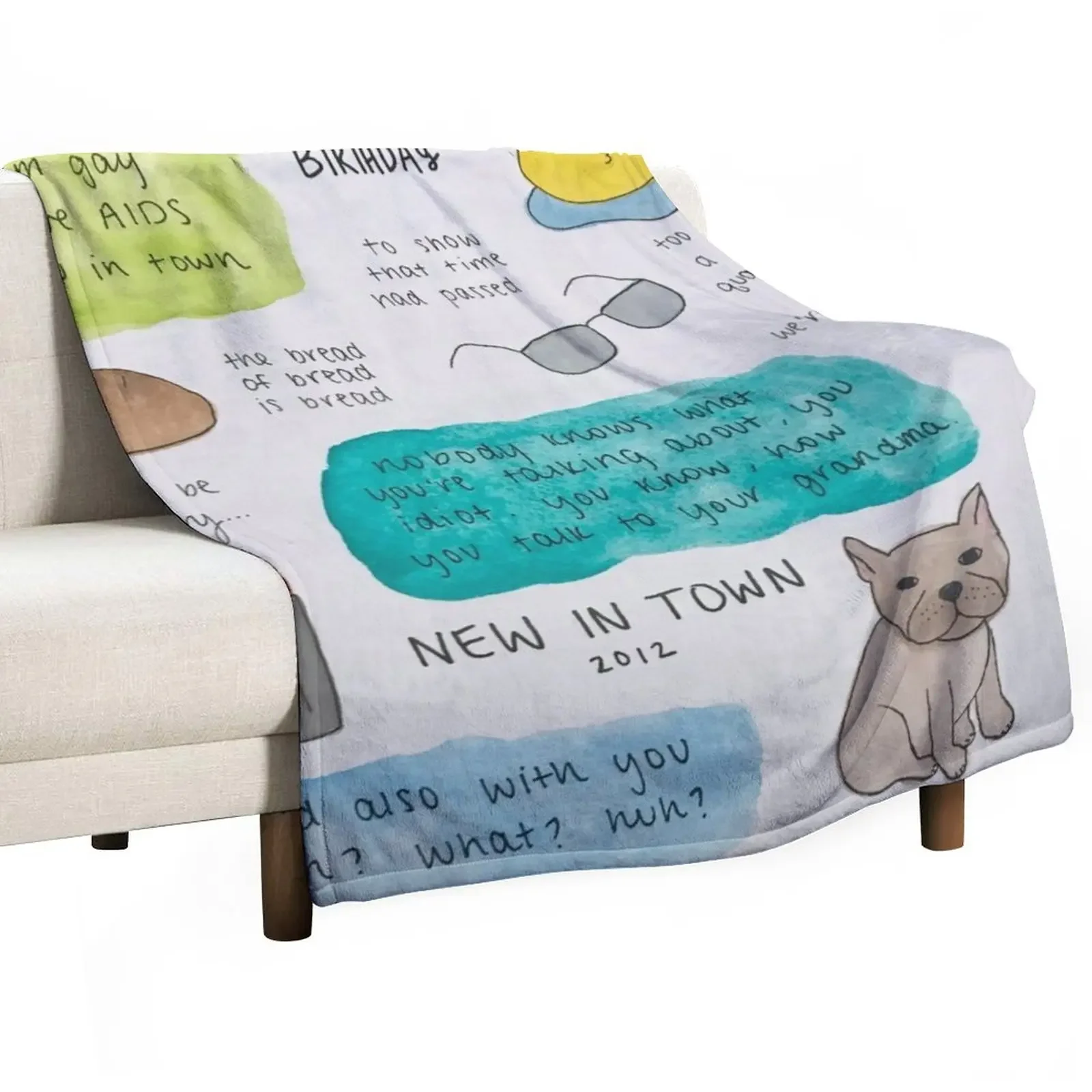 

john mulaney quote collage Throw Blanket Retros Luxury Throw Blankets