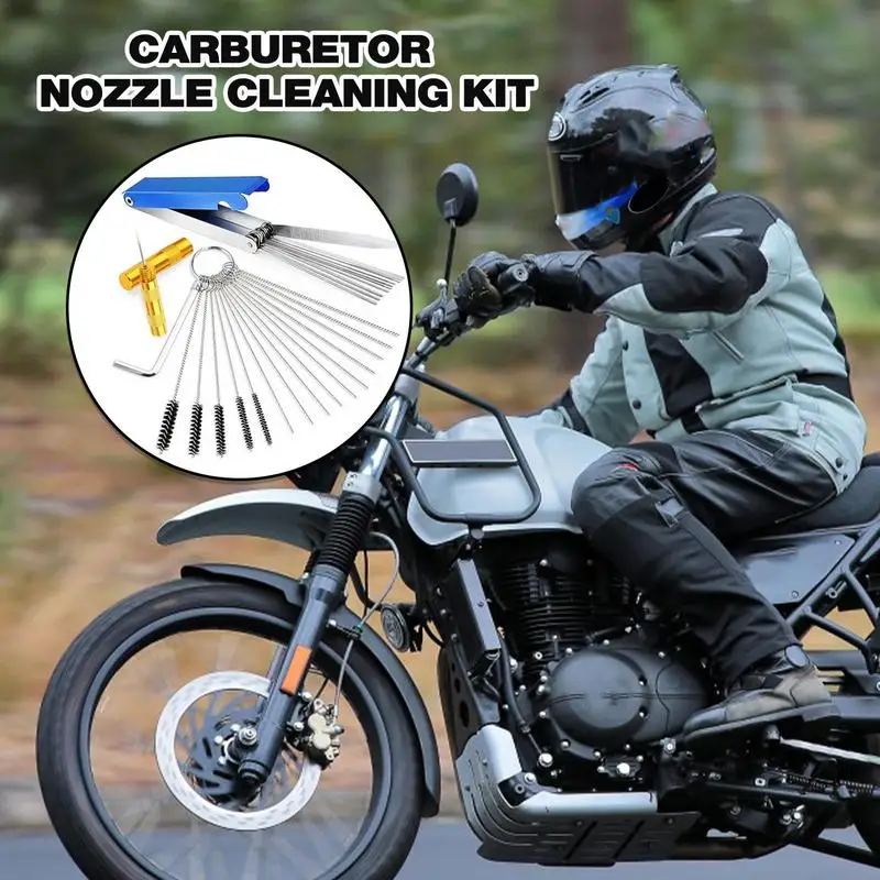 Carb Jet Cleaning Tool 19pcs Needle And Brush Cleaning Tool Set Kit Durable Torch Tip Cleaner Practical Tip Cleaner For
