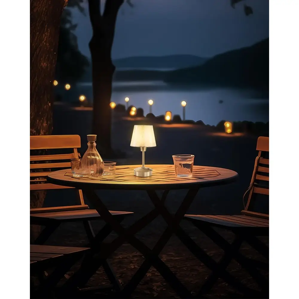 مصابيح طاولة لاسلكية، عبوتان، بطارية 5200 مللي أمبير في الساعة، قابلة للتعتيم باللمس، ضوء ليلي محمول لتناول الطعام، بجانب السرير، للاستخدام الخارجي