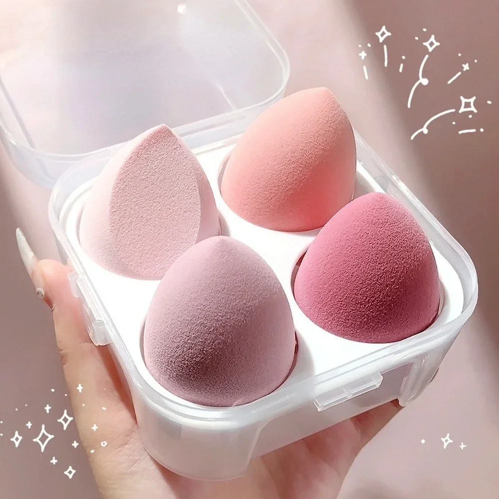 4pcs/bag Fashion Make up Blender Cosmetic Puff Makeup Sponge Foundation Powder Sponge Beauty Tool Makeup Tool Accessories