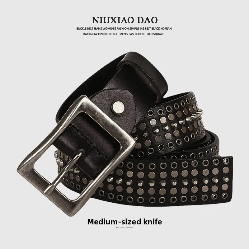 top-layer-cowhide-punk-style-buckle-leather-belt-motorcycle-dj-trendy-day-word-buckle-y2k-unisex-hollow-rivet-waist-belt