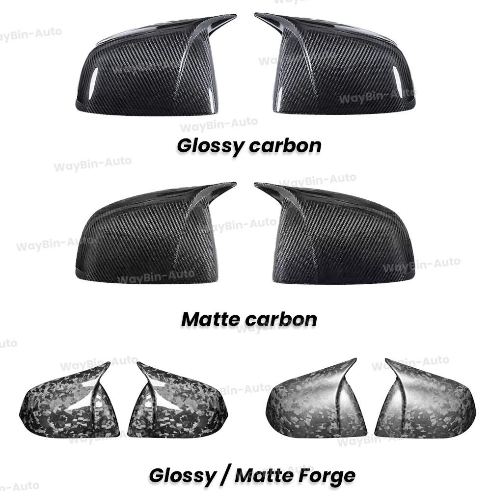 Real Carbon Fiber Side Mirror Cover For Tesla Model 3 Highland 2024 Model Y Rear View Mirrors Cover Stick-on Cap Auto Accessory