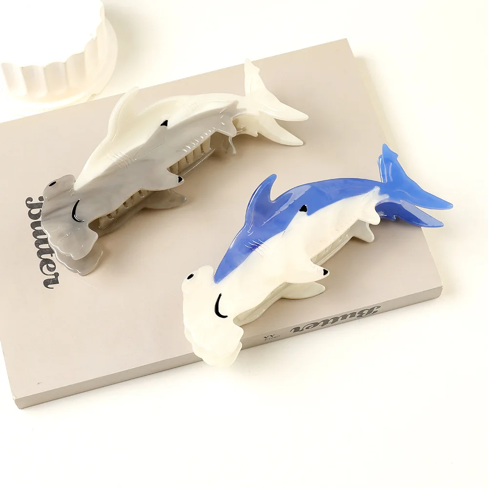 

Luminous Hair Claw Clips Ocean Theme Hair Claws Hammerhead Shark Hair Claws Unique Classy Hair Clips Accessories for Women