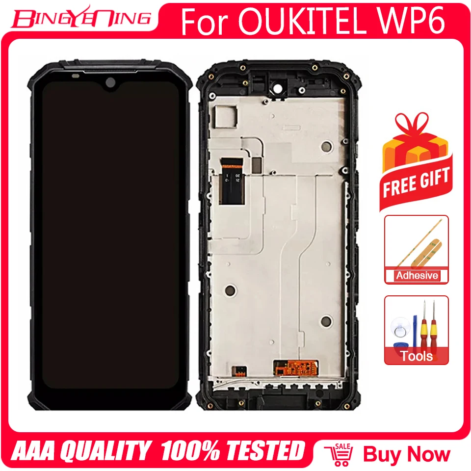 New Original For 6.3 inch Oukitel WP6 LCD&Touch Screen + Frame Digitizer Display Screen  Mmodule Accessories Assembly