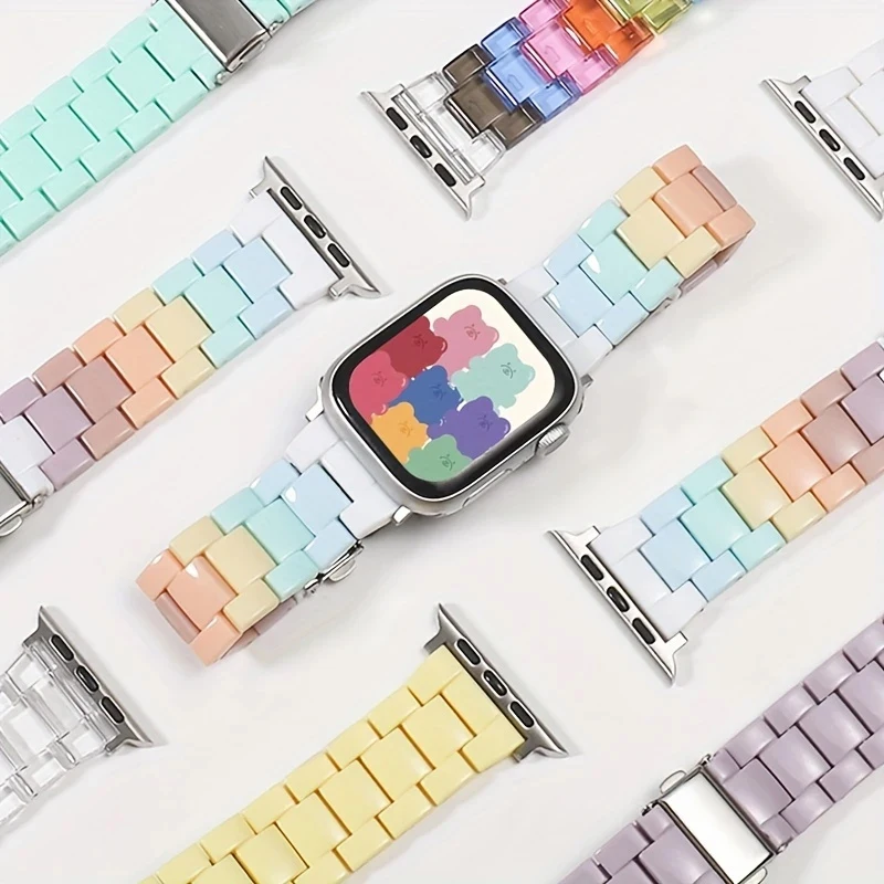 Candy Strap For Apple Watch band 46mm 44mm 40mm 41mm 45mm 38/42mm emovable link bracelet iwatch series 10/9/8/7/SE 6 5 4 3 49mm