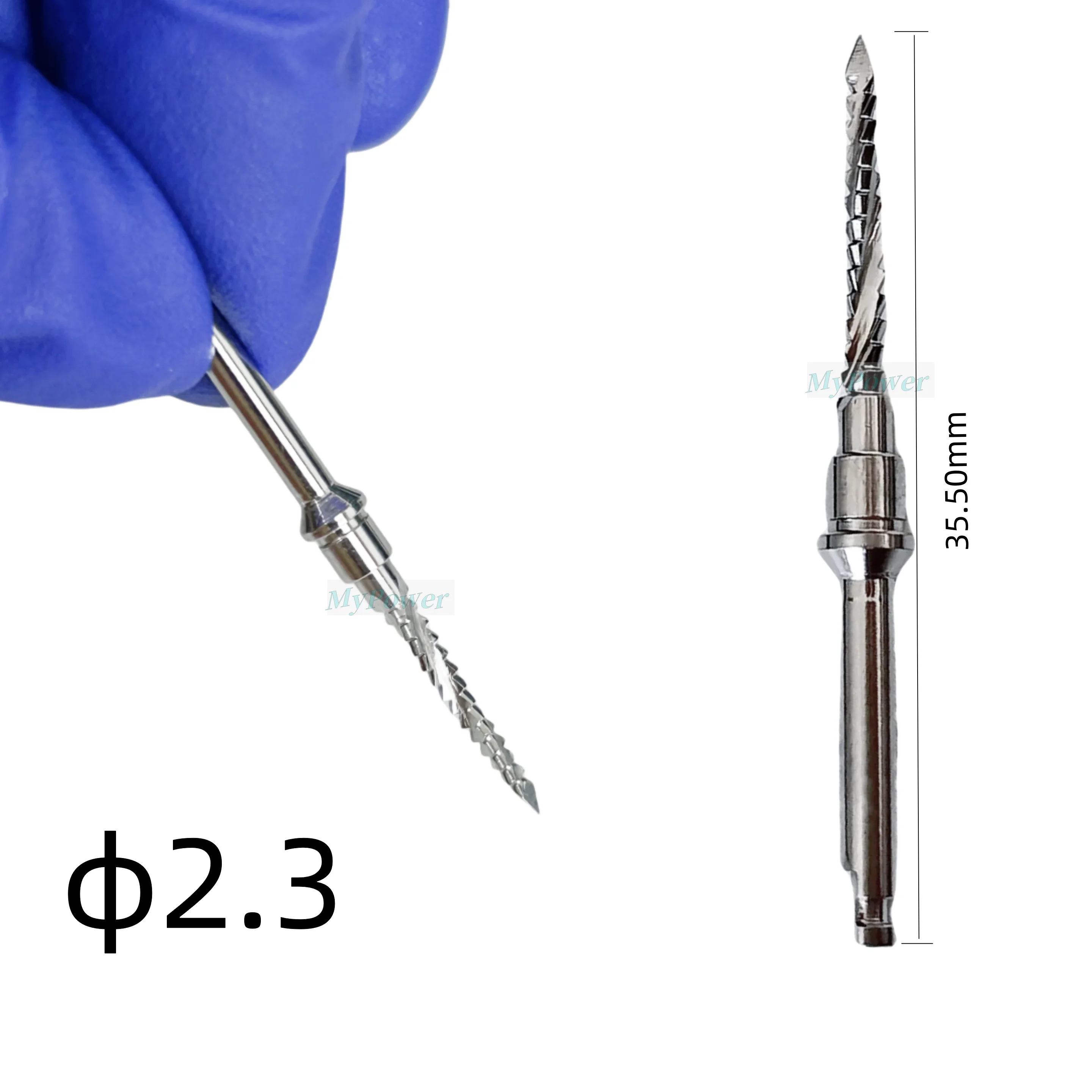 ∅2.3 Dental Cross Cutter Drill Implant Bone Side Cut Debris Blade Fit Lindemann Oss Pointed Head