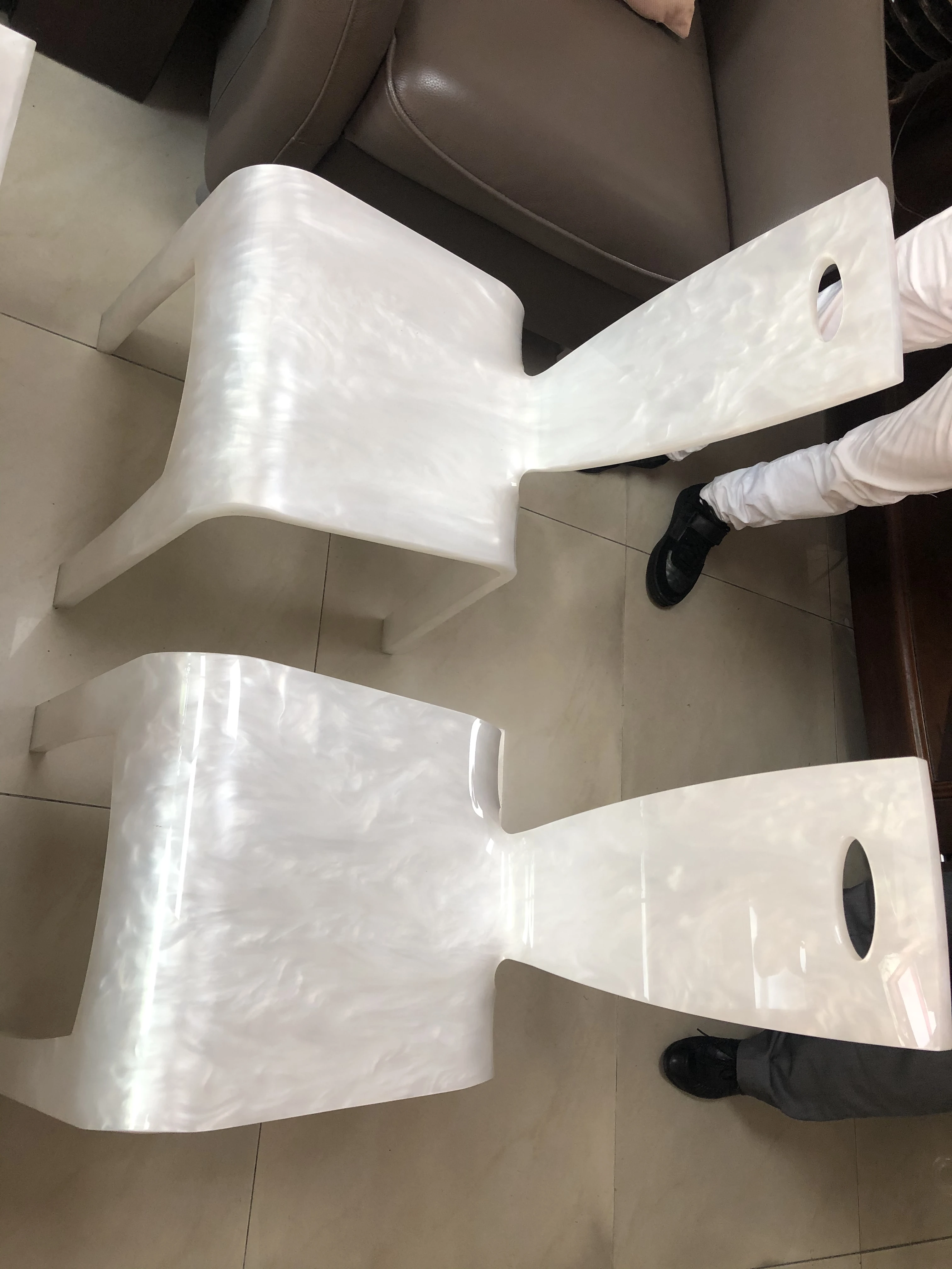 White Pearl Acrylic Sheet  with 3mm Cast Marble and Granite Acrylic Sheet for Decoration, Furniture Sheet Materials, etc.