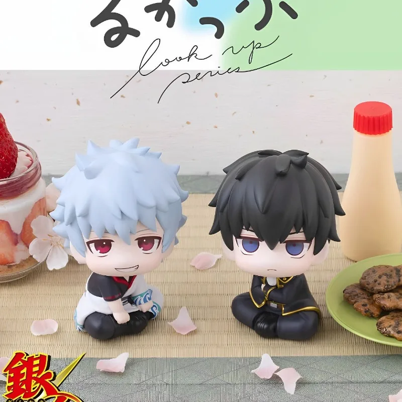 

10cm Gintama Anime Figure Look Up Sakata Gintoki Action Figure Q Version Hijikata Toushirou Figurine PVC Collection Model Toys