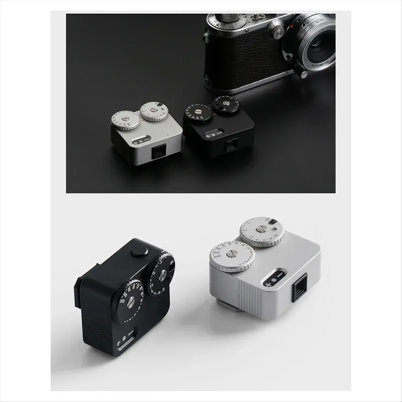 

For DSLR Film Camera Light Meter II Cold Shoe 12 Shutter Speed Silver Photography Accessory