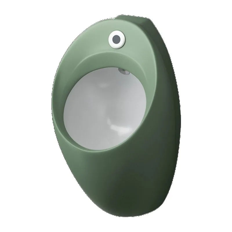 Green ceramic urinal automatic integrated induction wall-mounted