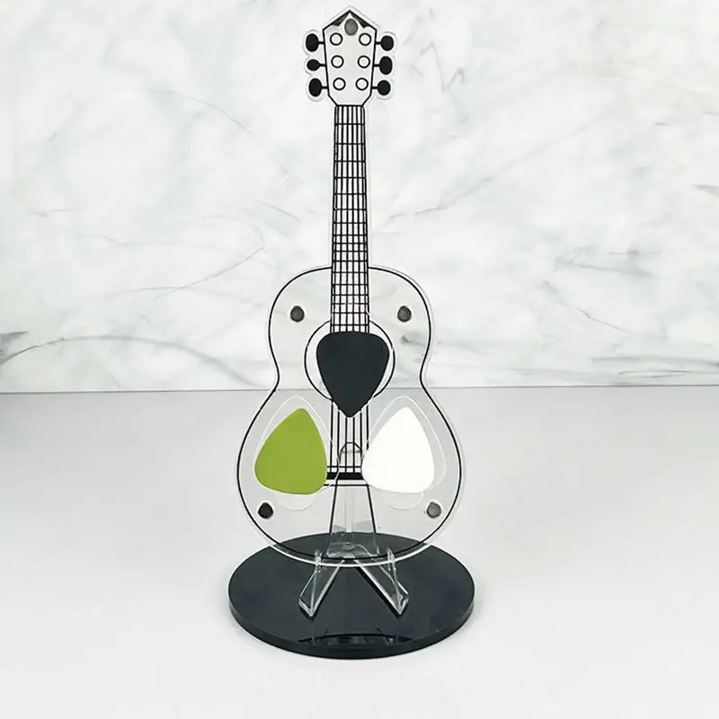 Guitar Pick Holder Acrylic Clear Display Frame Pick Stand Decorative Compact Collectible Guitar Pick Storage For Study Room