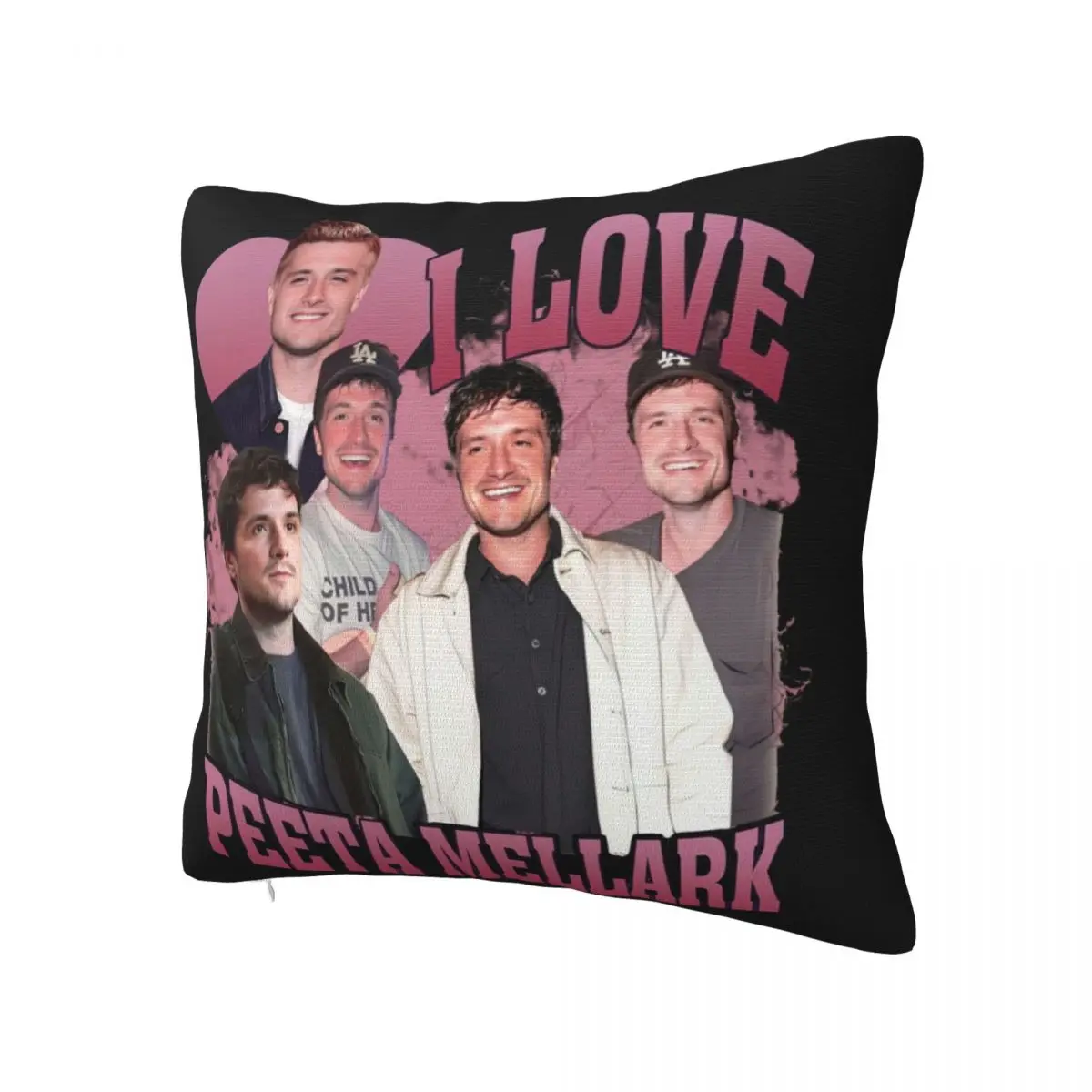 I Love Peeta Mellark Pillow Cover Pink Cushion Cover Custom Pillow Case Cute Funny Pillowcases For Wedding Party Home Decor