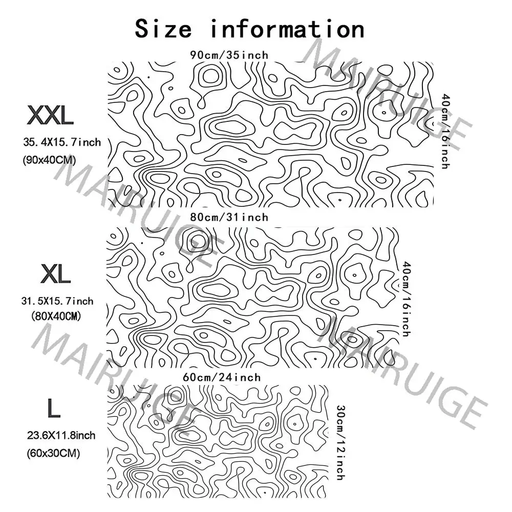 Black White Lines Mouse Pad Large Computer Office Game Table Mat XXL Rubber Anti-slip Gaming Keyboard Mousepad Long Desk Pads