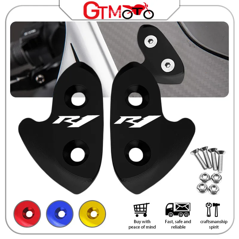 

yzf-r1 Motorcycle Windscreen Rear Mirror Hole Cover Driven Mirror Eliminators Cap For YAMAHA YZF-R1 R1 R1M 2015-2018 2019