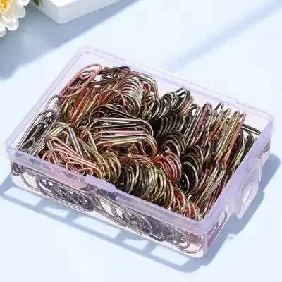 

200 Pcs Mini Heart Paper Clips Gold Silver 50 Gun 50 Rose Cute Office School Supplies Teacher Accessories Binder Clips