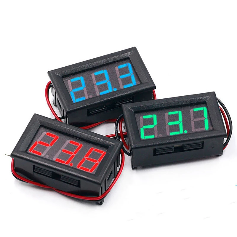 Digital Voltmeter 2-wire DC 5V To 120V Voltage Digital Display Components Electric Vehicle Meter Anti Reverse Connection