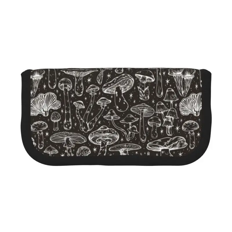 Customized Magic Mushrooms In Black Pencil Case for Boys Gilrs Large Storage Psychedelic Pen Bag Box Stationery