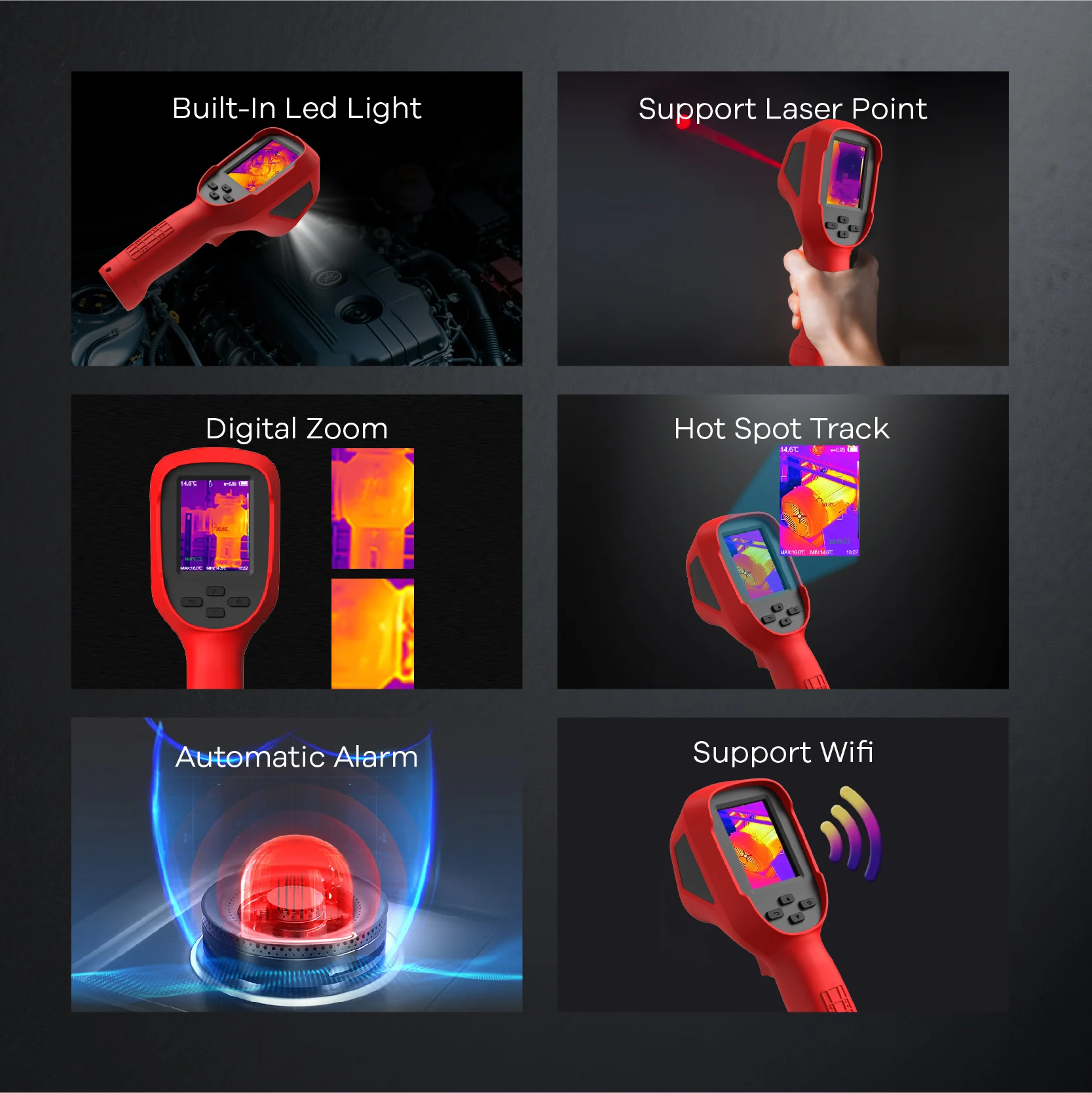LSJ E310Plus Factory Supply High Resolution 256x192 Portable Handheld Android Car Infrared Thermal