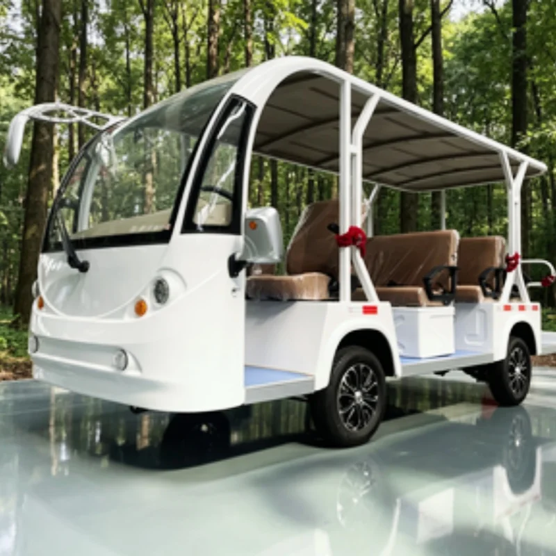 

8 Seater Electric Shuttle Tourist Car Manufacturer Wholesale Convertible Sightseeing Bus With Luggage Rack Free Custom Color